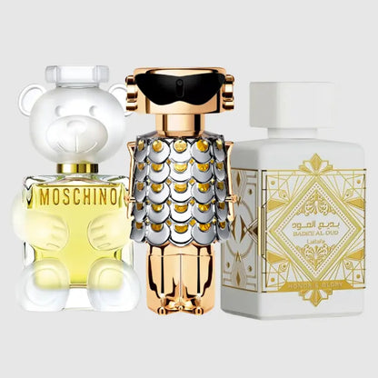 Kit 3 Perfumes FAME, TOY 2, OUD HONOR&GLORY 100ml